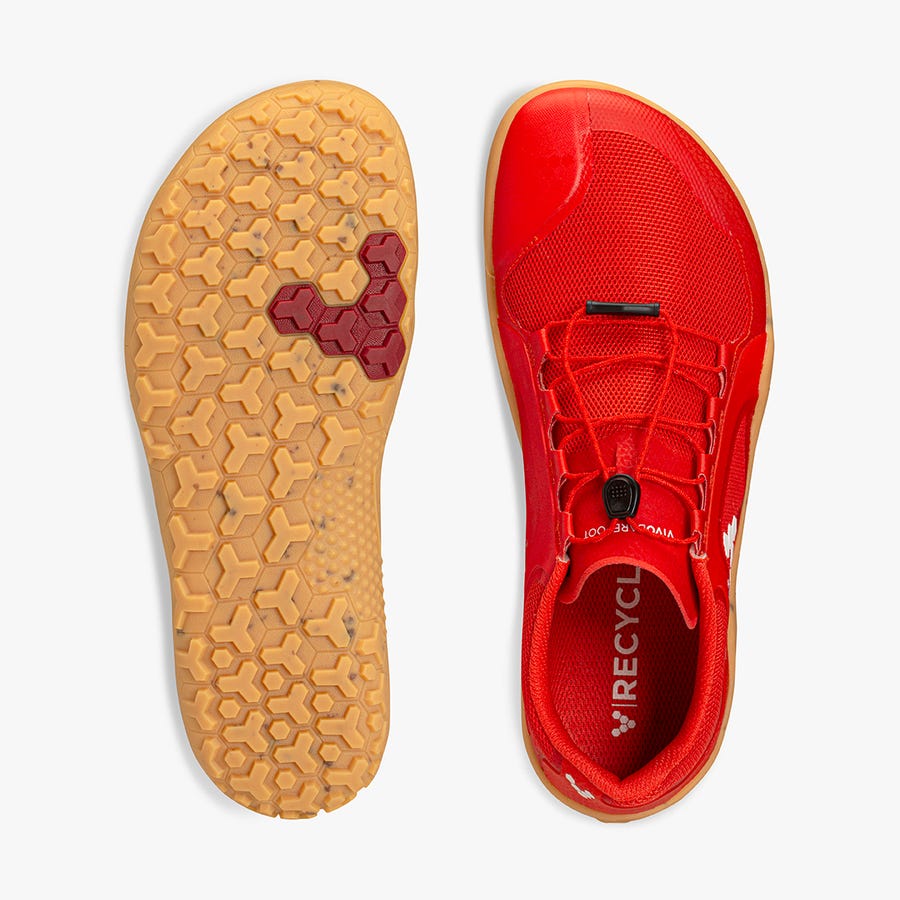 Vivobarefoot Primus Trail II FG Hardloopschoenen Dames Rood | Nederland 0128BEXC